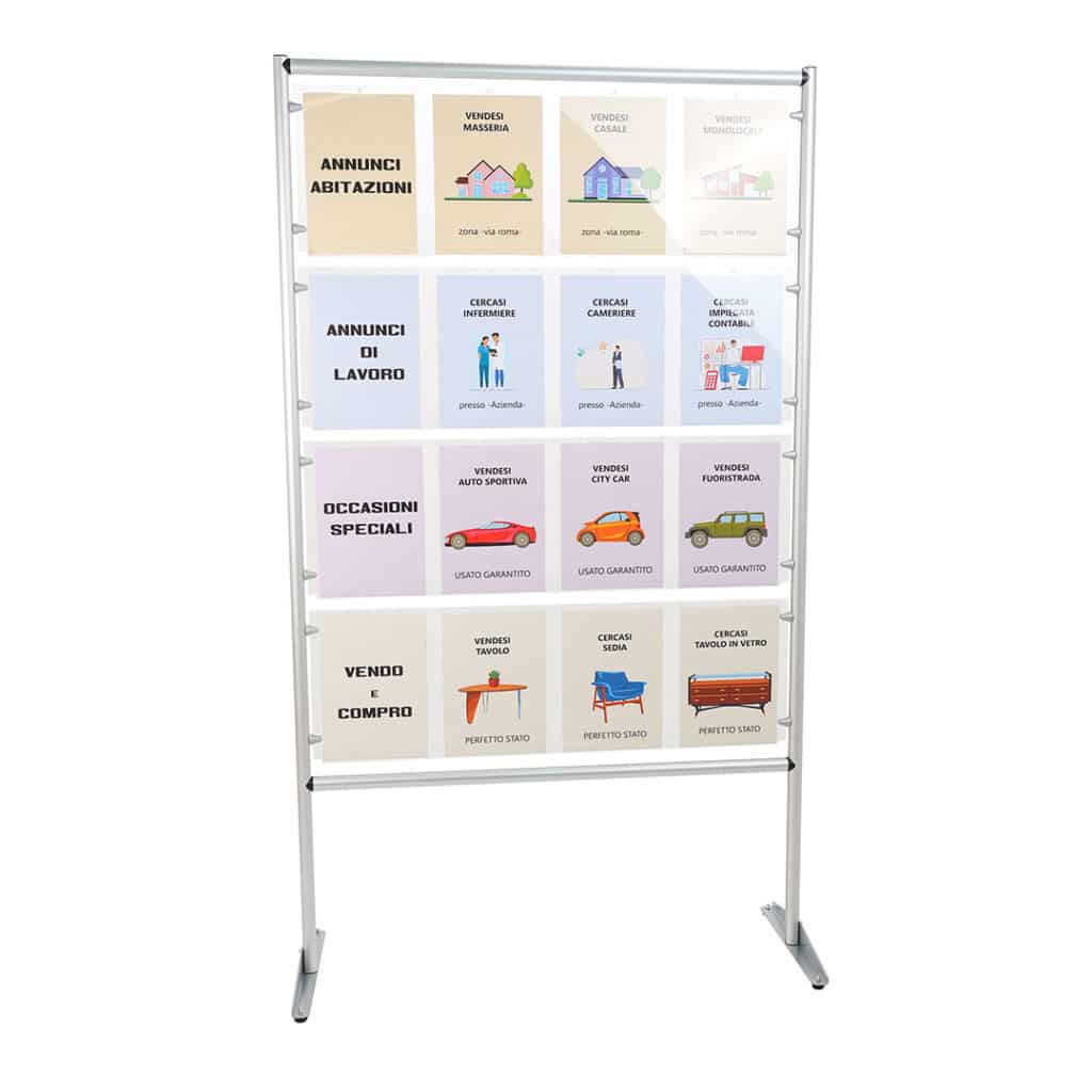 Espositore Porta Avvisi Fly 16 spazi A4 verticale